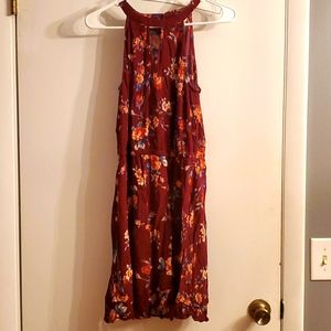 Burgundy Floral Dress